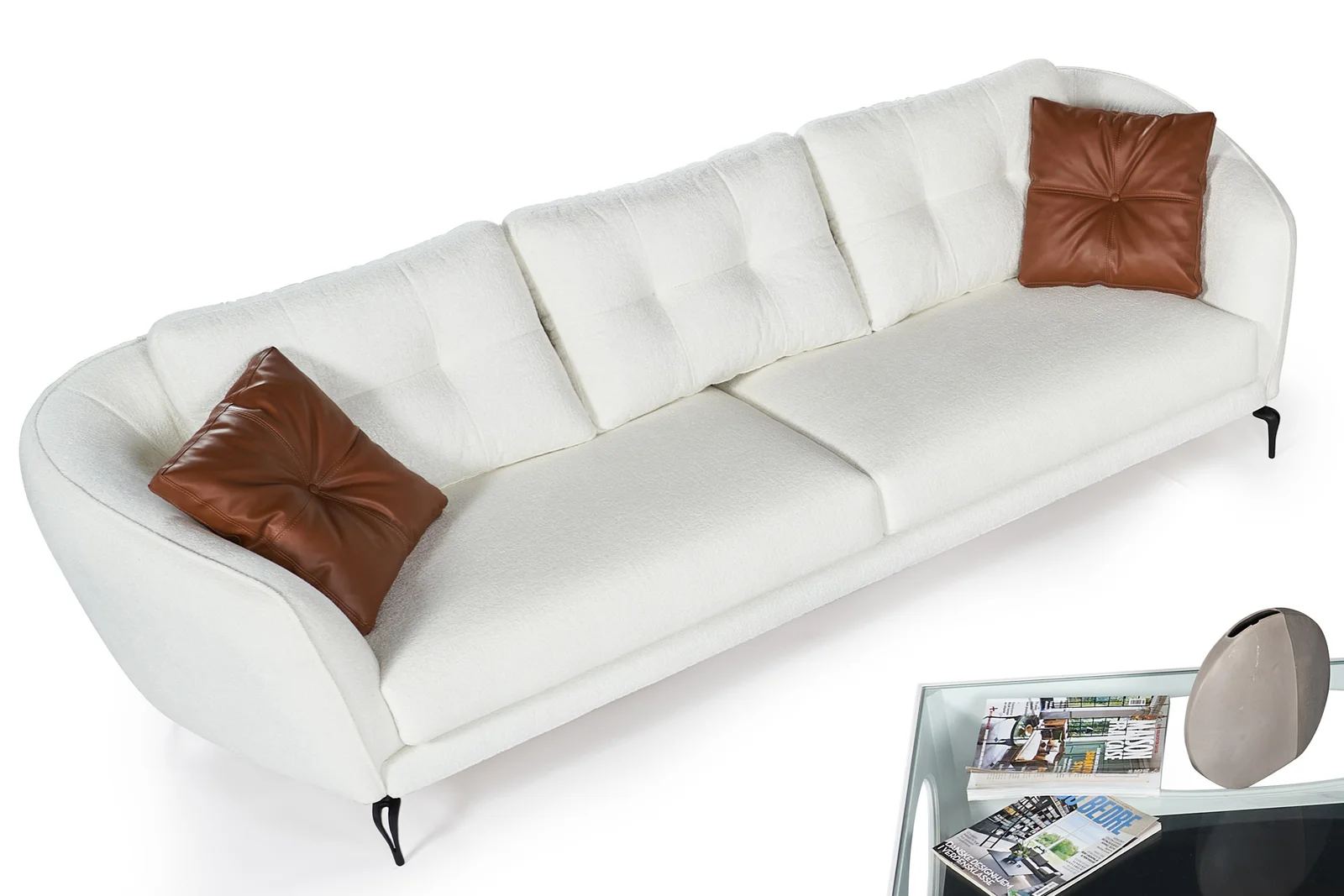 [NG-AREA-CORNER-4S] NANGARO - AREA SET
(CORNER SOFA + 4-SEATER + ARMCHAIR) - AREA 4-SEATER SOFA
